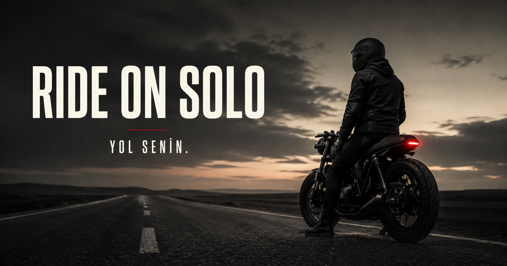 Boş yolda Ride On Solo sürücüsü